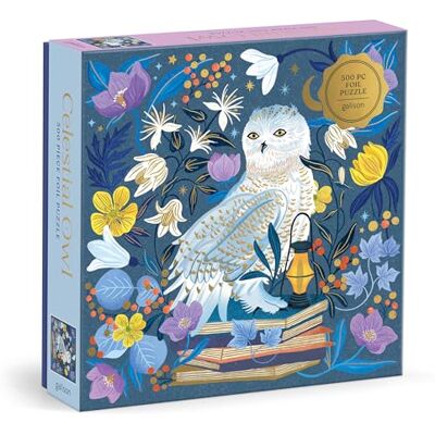 Galison Celestial Owl 500 Piece Foil Puzzle - Publicité Galison Celestial Owl 500 Piece Foil Puzzle - Publicité