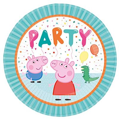 amscan Lot de 8 assiettes en carton Peppa Pig 9906329 - Publicité amscan Lot de 8 assiettes en carton Peppa Pig 9906329 - Publicité