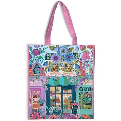 Galison Open For Blossoms Reusable Shopping Bag - Publicité Galison Open For Blossoms Reusable Shopping Bag - Publicité