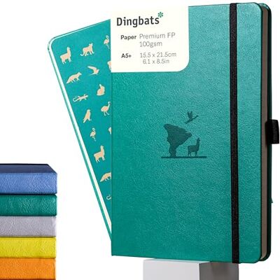 Dingbats* Notebooks Dingbats* Earth Carnet de Notes A5 Pointillé Moyen, Couverture Rigide, Journal en Cuir PU Fermeture élastique, Porte-stylo, Marque-page - Publicité Dingbats* Notebooks Dingbats* Earth Carnet de Notes A5 Pointillé Moyen, Couverture Rigide, Journal en Cuir PU Fermeture élastique, Porte-stylo, Marque-page - Publicité