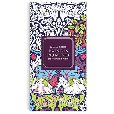Galison William Morris Paint-In Print Set - Publicité Galison William Morris Paint-In Print Set - Publicité