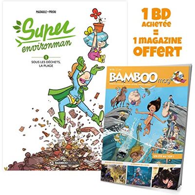 Super Environman tome 01 + Bamboo mag offert: Sous les déchets, la plage - Publicité Super Environman tome 01 + Bamboo mag offert: Sous les déchets, la plage - Publicité