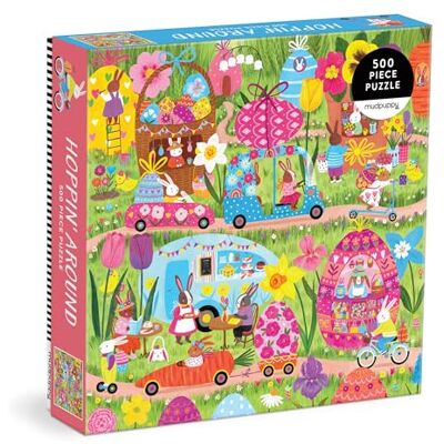 MudPuppy Hoppin' Around 500 Piece Family Puzzle - Publicité MudPuppy Hoppin' Around 500 Piece Family Puzzle - Publicité