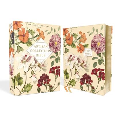 Zondervan NASB, Artisan Collection Bible, Leathersoft, Almond Floral, Red Letter, 1995 Text, Comfort Print - Publicité Zondervan NASB, Artisan Collection Bible, Leathersoft, Almond Floral, Red Letter, 1995 Text, Comfort Print - Publicité