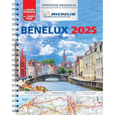Michelin Atlas Benelux 2025 (A4-Spirale) - Publicité Michelin Atlas Benelux 2025 (A4-Spirale) - Publicité
