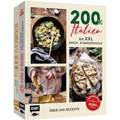 Mattner-Shahi, Svenja 200 x Italien Die XXL Koch- und Backschule: Doppelt gut 2 Bücher im Set: Über 200 Rezepte und Reportagen von Südtirol bis Sizilien - Publicité Mattner-Shahi, Svenja 200 x Italien Die XXL Koch- und Backschule: Doppelt gut 2 Bücher im Set: Über 200 Rezepte und Reportagen von Südtirol bis Sizilien - Publicité