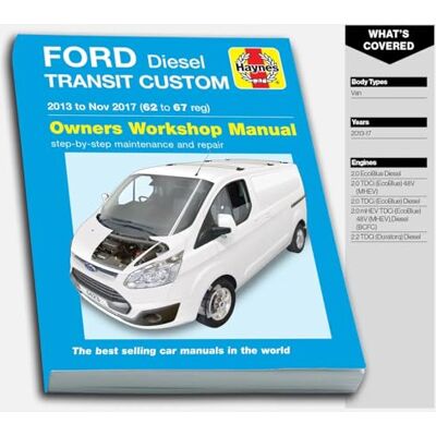 Haynes Ford Transit Custom Diesel ('13-'18) - Publicité Haynes Ford Transit Custom Diesel ('13-'18) - Publicité