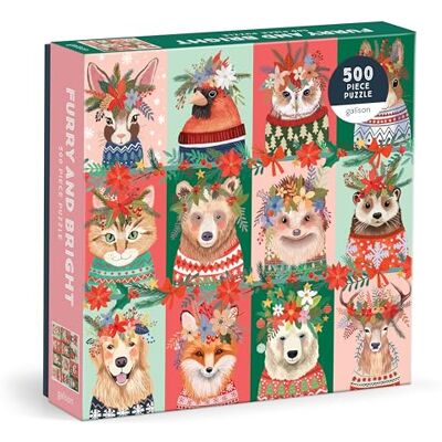 Galison Furry and Bright 500 Piece Puzzle - Publicité Galison Furry and Bright 500 Piece Puzzle - Publicité