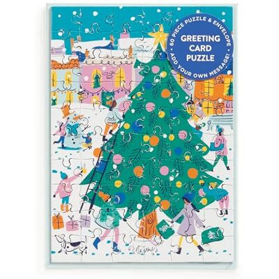 Galison Merry & Bright Greeting Card Puzzle - Publicité Galison Merry & Bright Greeting Card Puzzle - Publicité