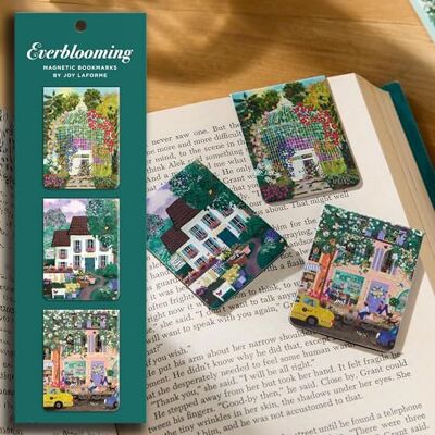 Galison Joy Laforme Everblooming Magnetic Bookmark Set - Publicité Galison Joy Laforme Everblooming Magnetic Bookmark Set - Publicité