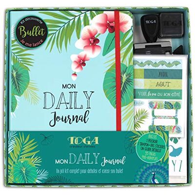 Toga DRAEGER PARIS 1886 by Kit Complet Bullet Journal Carnet 192 Pages, Pochoir, Tampons, Stickers, Notes Autocollantes Agenda A5 DIY, Thème Exotique Paons, Papier 100g/m² - Publicité Toga DRAEGER PARIS 1886 by Kit Complet Bullet Journal Carnet 192 Pages, Pochoir, Tampons, Stickers, Notes Autocollantes Agenda A5 DIY, Thème Exotique Paons, Papier 100g/m² - Publicité