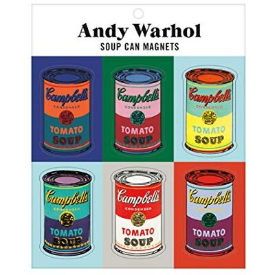 Galison Andy Warhol Soup Can Magnets - Publicité Galison Andy Warhol Soup Can Magnets - Publicité