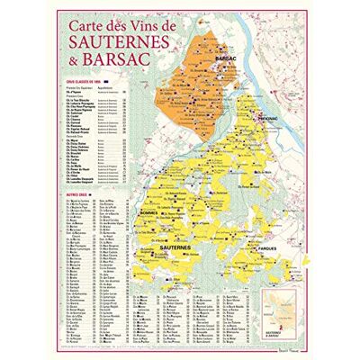 Benoit France Carte des vins de Sauternes et Barsac - Publicité Benoit France Carte des vins de Sauternes et Barsac - Publicité