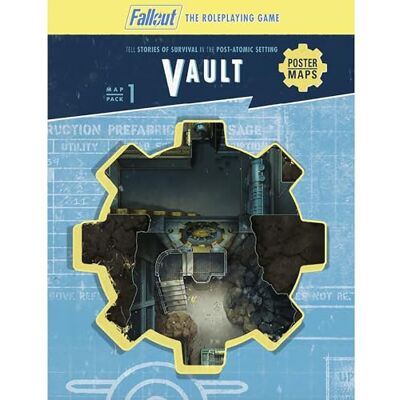Modiphius Fallout The Roleplaying Game Map Pack 1 Vault Poster Size Battle Maps with Adventure Booklet for Fallout RPG and Wasteland Warfare 1+ Players 60–120 Minutes - Publicité Modiphius Fallout The Roleplaying Game Map Pack 1 Vault Poster Size Battle Maps with Adventure Booklet for Fallout RPG and Wasteland Warfare 1+ Players 60–120 Minutes - Publicité