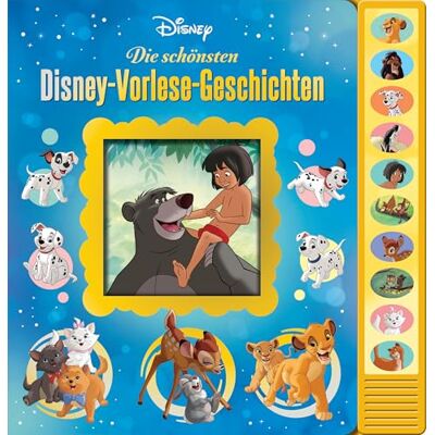PI Kids Disney Die schönsten Disney-Vorlese-Geschichten Pappbilderbuch zum Vorlesen Soundbuch mit 10 tollen Geräuschen Mit Der König der Löwen, Das Dschungelbuch, Bambi und mehr! - Publicité PI Kids Disney Die schönsten Disney-Vorlese-Geschichten Pappbilderbuch zum Vorlesen Soundbuch mit 10 tollen Geräuschen Mit Der König der Löwen, Das Dschungelbuch, Bambi und mehr! - Publicité