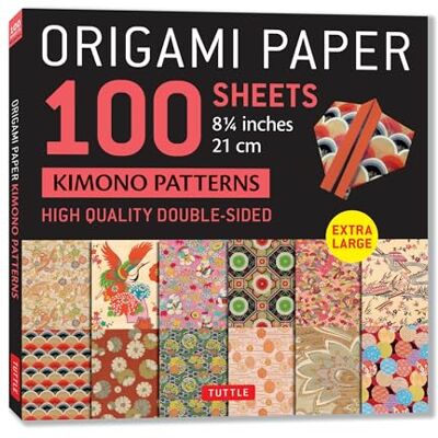 XXX Origami Paper 100 sheets Kimono Patterns 8" 21 cm /anglais - Publicité XXX Origami Paper 100 sheets Kimono Patterns 8" 21 cm /anglais - Publicité