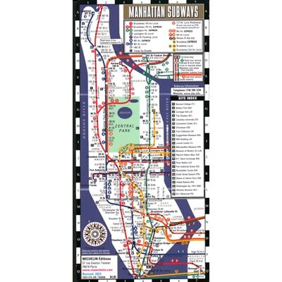Michelin Streetwise Manhattan Bus Subway Map Subway & Bus Map of Manhattan, New York - Publicité Michelin Streetwise Manhattan Bus Subway Map Subway & Bus Map of Manhattan, New York - Publicité