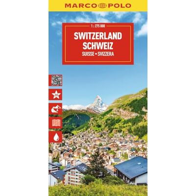 Switzerland Marco Polo Map - Publicité Switzerland Marco Polo Map - Publicité