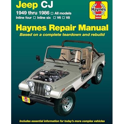 Haynes Jeep CJ 1949 thru 1986: All models - Publicité Haynes Jeep CJ 1949 thru 1986: All models - Publicité