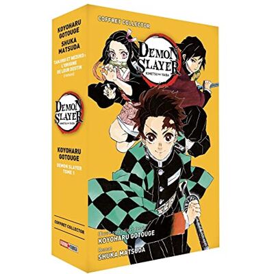 Gotouge, Koyoharu Coffret Demon Slayer : Roman jeunesse N°01 + Tome 01 - Publicité Gotouge, Koyoharu Coffret Demon Slayer : Roman jeunesse N°01 + Tome 01 - Publicité
