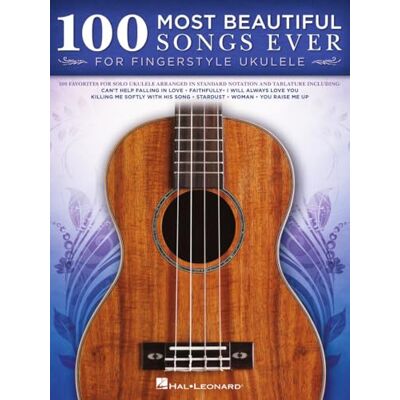 Various 100 Most Beautiful Songs Ever. Solo pour Ukulélé ukulélé fingerstyle solo (notation standard + tablatures) 100 classiques pop & love songs arrangements du débutant à l’avancé - Publicité Various 100 Most Beautiful Songs Ever. Solo pour Ukulélé ukulélé fingerstyle solo (notation standard + tablatures) 100 classiques pop & love songs arrangements du débutant à l’avancé - Publicité