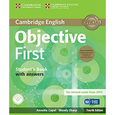 Capel, Annette Objective First Student's Book Pack (Student's Book with Answers with CD-ROM and Class Audio CDs(2)) - Publicité Capel, Annette Objective First Student's Book Pack (Student's Book with Answers with CD-ROM and Class Audio CDs(2)) - Publicité