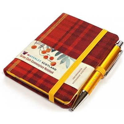 Waverley S.T. (S): Rowanberry Mini with Pen Pocket Genuine Tartan Cloth Commonplace Notebook - Publicité Waverley S.T. (S): Rowanberry Mini with Pen Pocket Genuine Tartan Cloth Commonplace Notebook - Publicité