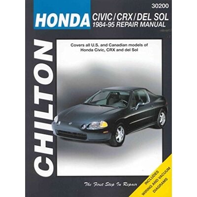 Haynes Chilton's Honda: Civic, Crx and Del Sol 1984-95 Repair Manual - Publicité Haynes Chilton's Honda: Civic, Crx and Del Sol 1984-95 Repair Manual - Publicité