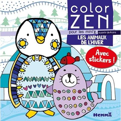 Collectif Color Zen pour les Mini'z Les animaux de l'hiver Livre de coloriage détente dès 4 ans - Publicité Collectif Color Zen pour les Mini'z Les animaux de l'hiver Livre de coloriage détente dès 4 ans - Publicité