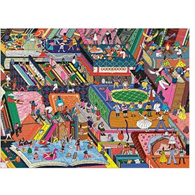 Galison Novel Neighborhood 1000 Piece Foil Puzzle - Publicité Galison Novel Neighborhood 1000 Piece Foil Puzzle - Publicité