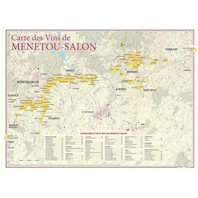 Benoit France CARTE DES VINS DE MENETOU-SALON - Publicité Benoit France CARTE DES VINS DE MENETOU-SALON - Publicité