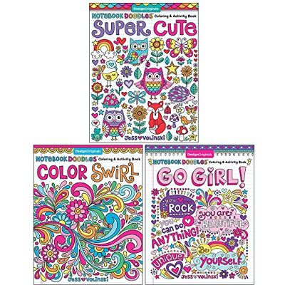Notebook Doodles Collection 3 Books Set By Jess Volinski (Super Cute, Color Swirl, Go Girl!) - Publicité Notebook Doodles Collection 3 Books Set By Jess Volinski (Super Cute, Color Swirl, Go Girl!) - Publicité