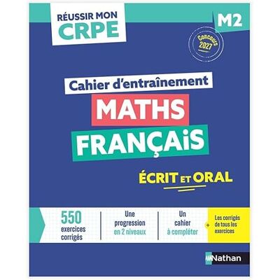 Morel, Anne-Rozenn Réussir mon CRPE Maths Français M2 cahier d'entrainement 2027-2028 - Publicité Morel, Anne-Rozenn Réussir mon CRPE Maths Français M2 cahier d'entrainement 2027-2028 - Publicité