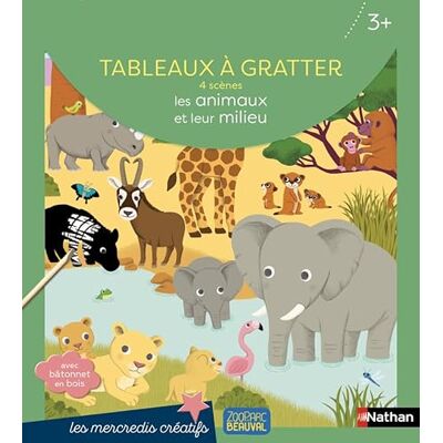 MERCREDIS CREATIFS : Tableaux à gratter ZooParc de Beauval Dès 3 ans - Publicité MERCREDIS CREATIFS : Tableaux à gratter ZooParc de Beauval Dès 3 ans - Publicité