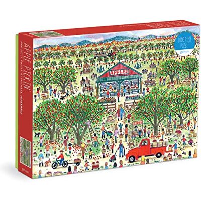Galison 9780735374911 Michael Storrings Apple Pickin' Jigsaw Puzzle, Multicoloured, 1000 Pieces - Publicité Galison 9780735374911 Michael Storrings Apple Pickin' Jigsaw Puzzle, Multicoloured, 1000 Pieces - Publicité