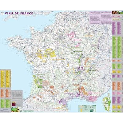 Ign Vins de France wall map laminated (70037) - Publicité Ign Vins de France wall map laminated (70037) - Publicité