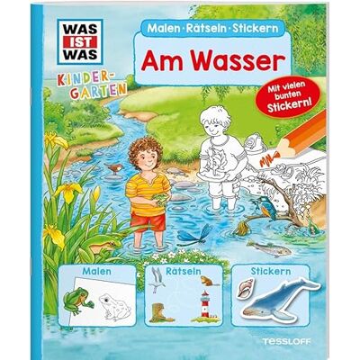 WAS IST WAS Kindergarten Malen Rätseln Stickern Am Wasser - Publicité WAS IST WAS Kindergarten Malen Rätseln Stickern Am Wasser - Publicité