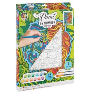 Legind Grafix Paint By Number Lion Canvas 30x40cm +12 paints (K-150056) - Publicité Legind Grafix Paint By Number Lion Canvas 30x40cm +12 paints (K-150056) - Publicité