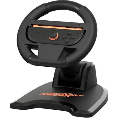 Subsonic Volant de course pour Joy-Con Nintendo Switch et Switch 2 Volant pliable avec stand et support ventouses compatible Joycon Switch et Switch 2 Noir - Publicité Subsonic Volant de course pour Joy-Con Nintendo Switch et Switch 2 Volant pliable avec stand et support ventouses compatible Joycon Switch et Switch 2 Noir - Publicité