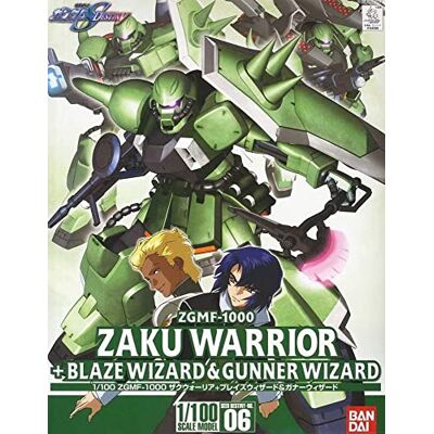 BANDAI Hobby Maquette Gundam 06 Zaku Warrior + Blaze Wizard & Gunner Wizard Gunpla NG 1/100 18cm 4573102661531 - Publicité BANDAI Hobby Maquette Gundam 06 Zaku Warrior + Blaze Wizard & Gunner Wizard Gunpla NG 1/100 18cm 4573102661531 - Publicité