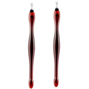 PKOUVOO 2 Pièces Coupe-cuticules avec Pointe En Acier Forme en V Fourche à Peaux Outil de Nail Art Cuticule Ongles Pédicure Manucure Fourche à Peau Morte (rouge) - Publicité PKOUVOO 2 Pièces Coupe-cuticules avec Pointe En Acier Forme en V Fourche à Peaux Outil de Nail Art Cuticule Ongles Pédicure Manucure Fourche à Peau Morte (rouge) - Publicité