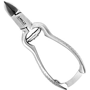 By MILLY Coupe-Ongles Professionnel Tout Acier Inoxydable Robuste, Pour Les Ongles Incarnés Ou Épais (Argent) - Publicité By MILLY Coupe-Ongles Professionnel Tout Acier Inoxydable Robuste, Pour Les Ongles Incarnés Ou Épais (Argent) - Publicité