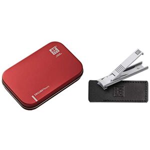 Zwilling TWIN® S Coupe-ongles en cuir + boîte en aluminium rouge + emballage cadeau - Publicité Zwilling TWIN® S Coupe-ongles en cuir + boîte en aluminium rouge + emballage cadeau - Publicité