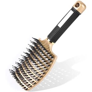URAQT Brosse Cheveux Démélant, Brosse à Poil de Sanglier, Brosse à Cheveux, Femme bouclés enfants anti frisottis Tous Afro Séchage Longs Epais Fins brosses secs peigne femmes à Séchage Rapide - Publicité URAQT Brosse Cheveux Démélant, Brosse à Poil de Sanglier, Brosse à Cheveux, Femme bouclés enfants anti frisottis Tous Afro Séchage Longs Epais Fins brosses secs peigne femmes à Séchage Rapide - Publicité