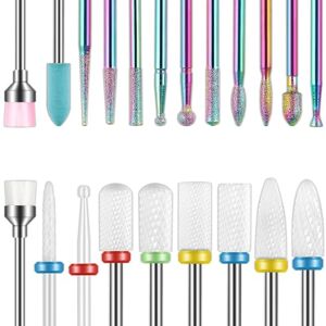 Depvko Lot de 21 forets à ongles, 1,9 cm, lime à ongles électrique diamant et lime à ongles en gel acrylique en céramique, outils de nail art, embouts de retrait de cuticules en carbure pour manucure - Publicité Depvko Lot de 21 forets à ongles, 1,9 cm, lime à ongles électrique diamant et lime à ongles en gel acrylique en céramique, outils de nail art, embouts de retrait de cuticules en carbure pour manucure - Publicité
