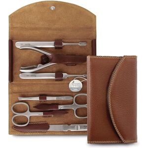 nippes Solingen Kit de manucure classique de qualité supérieure 7 pièces Étui en cuir de vachette véritable Marron Acier inoxydable Sans nickel et inoxydable Fabriqué à Solingen/Allemagne - Publicité nippes Solingen Kit de manucure classique de qualité supérieure 7 pièces Étui en cuir de vachette véritable Marron Acier inoxydable Sans nickel et inoxydable Fabriqué à Solingen/Allemagne - Publicité