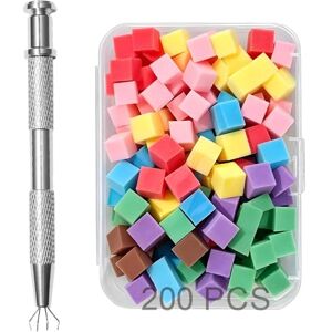 JIUCHAOTONG 200 PCS Eponge Ongle, Avec Pince Métallique, Nail Art Brosse Éponge Éponges Remplaçables,Outils De Rendu pour Vréer une Variété de Motifs D'art de L'ongle Dégradé (white) - Publicité JIUCHAOTONG 200 PCS Eponge Ongle, Avec Pince Métallique, Nail Art Brosse Éponge Éponges Remplaçables,Outils De Rendu pour Vréer une Variété de Motifs D'art de L'ongle Dégradé (white) - Publicité