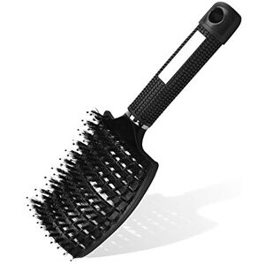URAQT Brosse à Cheveux, Brosse à Poil de Sanglier, Professionnelle Incurvée Ventilée pour Coiffeur Outils de Coiffure Brosses de Massage Démêlantes à Séchage Rapide (Noir) - Publicité URAQT Brosse à Cheveux, Brosse à Poil de Sanglier, Professionnelle Incurvée Ventilée pour Coiffeur Outils de Coiffure Brosses de Massage Démêlantes à Séchage Rapide (Noir) - Publicité