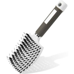 JABALUX Brosse à Cheveux, Brosse à Poil de Sanglier, Professionnelle Incurvée Ventilée pour Coiffeur Outils de Coiffure Brosses de Massage Démêlantes à Séchage Rapide (Blanche) - Publicité JABALUX Brosse à Cheveux, Brosse à Poil de Sanglier, Professionnelle Incurvée Ventilée pour Coiffeur Outils de Coiffure Brosses de Massage Démêlantes à Séchage Rapide (Blanche) - Publicité