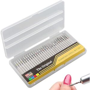 Lwezgi Lot de 30 embouts de ponceuse à ongles, fraise à ongles, embouts pour cuticules avec tiges de 3/32" pour manucure, soin des ongles, soin des mains et des pieds - Publicité Lwezgi Lot de 30 embouts de ponceuse à ongles, fraise à ongles, embouts pour cuticules avec tiges de 3/32" pour manucure, soin des ongles, soin des mains et des pieds - Publicité